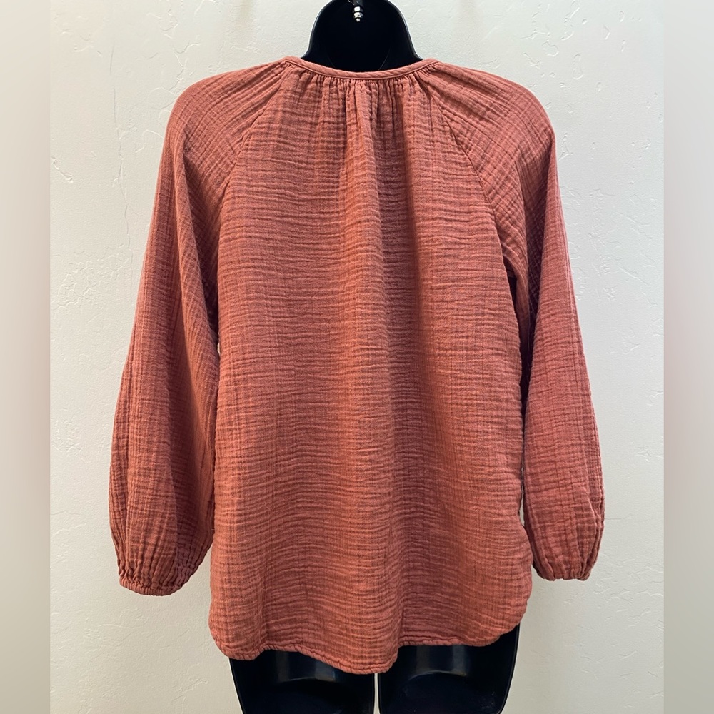 Gap Button Front Balloon Sleeve Blouse Size XS - Picture 4 of 8